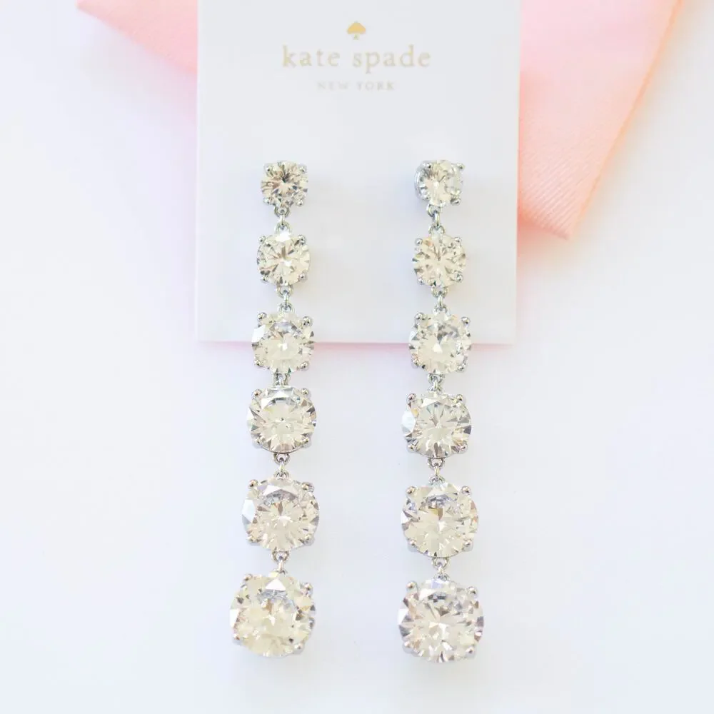 Kate Spade Candy Shop Linear Earrings Silver